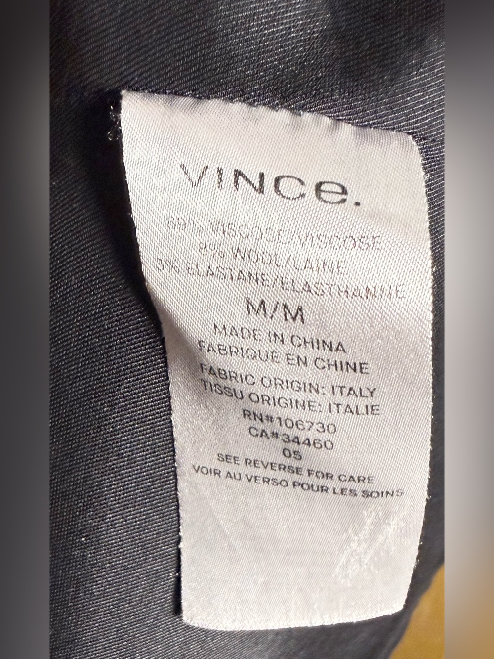 Vince Compact Blazer Coat Black Oversized Wool Blend Size Medium - Picture 8 of 10